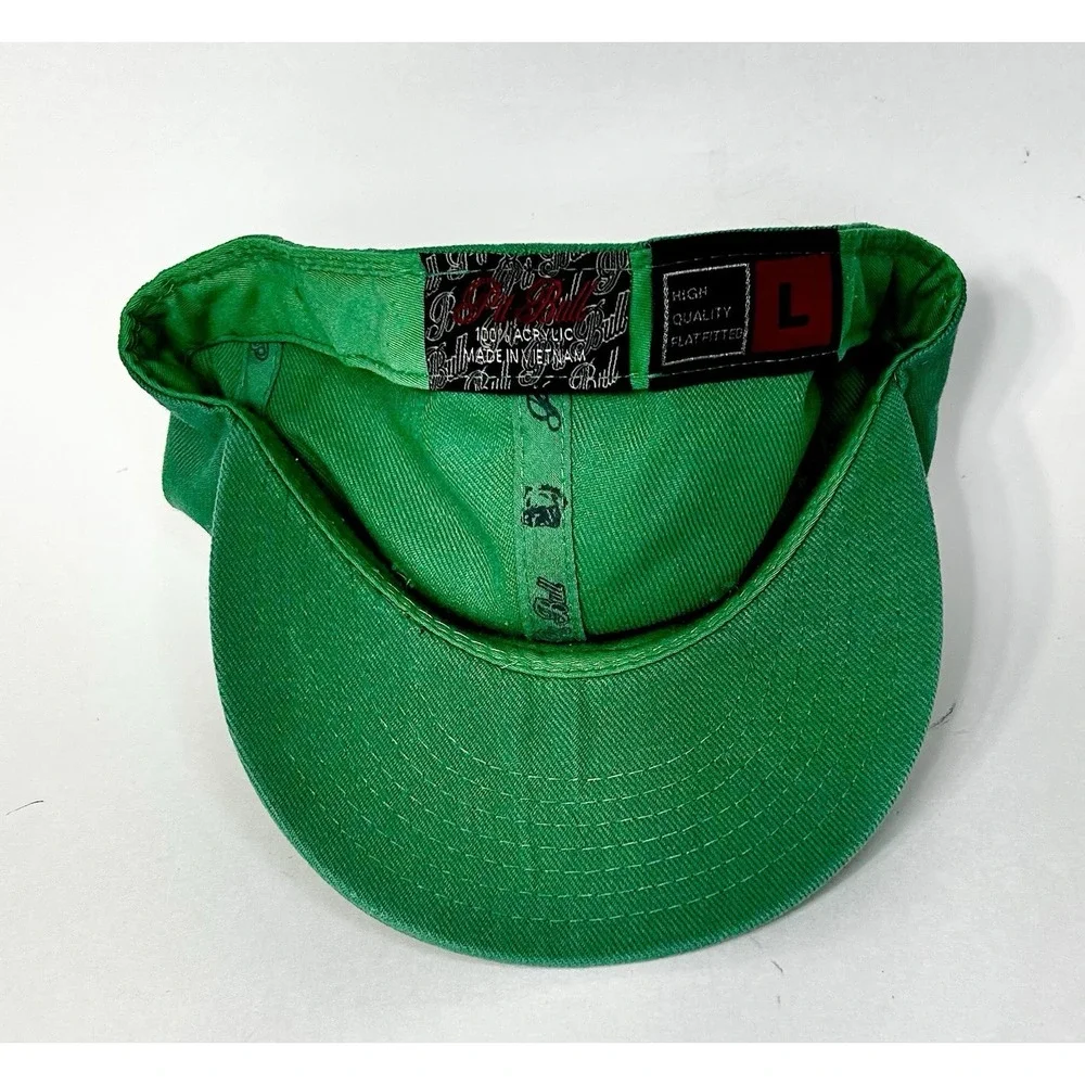 Pit Bull ATLANTA BRAVES MLB Baseball Hat Green Twill Fitted Embroidered Size L